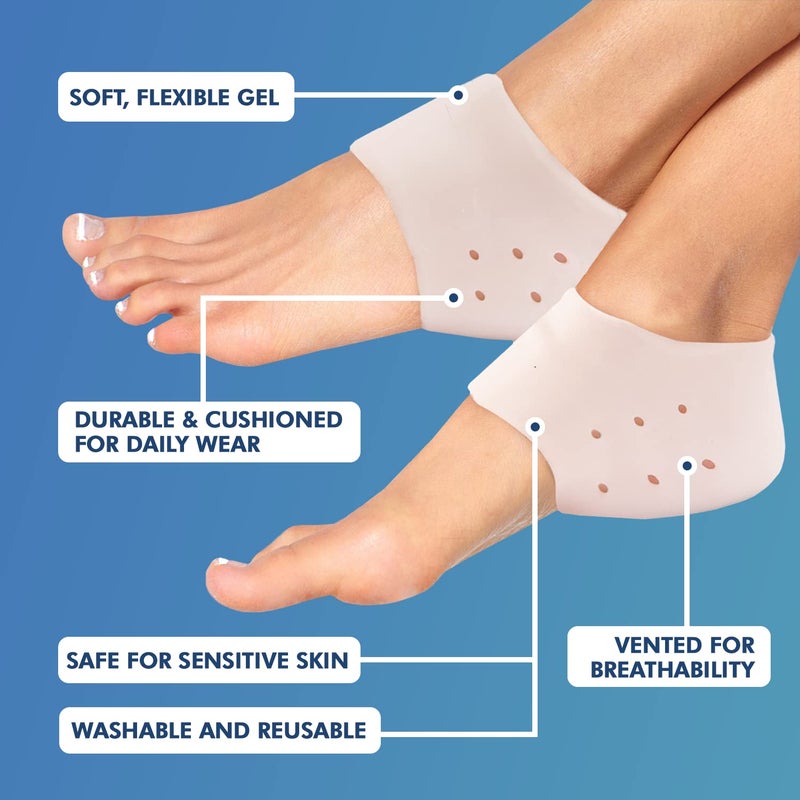 Dr. Frederick's Original Gel Heel Guards - 4 ct - Soft Heel Protectors for Plantar Fasciitis, Spur Pain & Gout - Comfortable Inserts for Shoes - Image 3